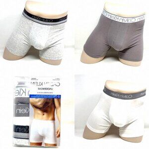 💖MEGA SALE💖Calvin Klein 3 Pack Mens NB2730907 Cotton Brief Boxer White Stretch